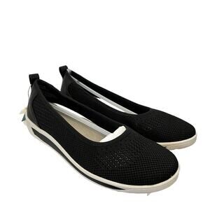 Cliffs‎ by White Mountain Chrissy Knit Ballet Flats Size 8 Black Athleisure